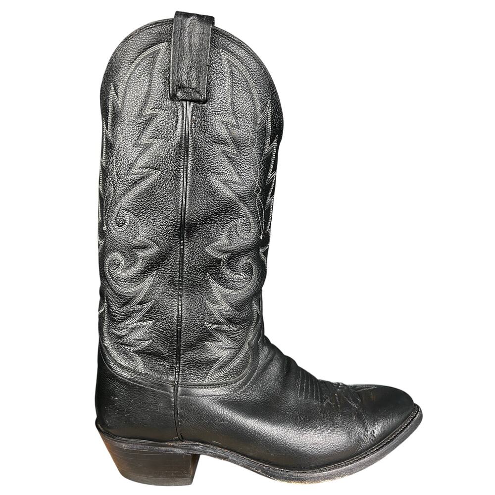 Dan Post Men’s Black Leather Western Cowboy Boots Size US 10 D